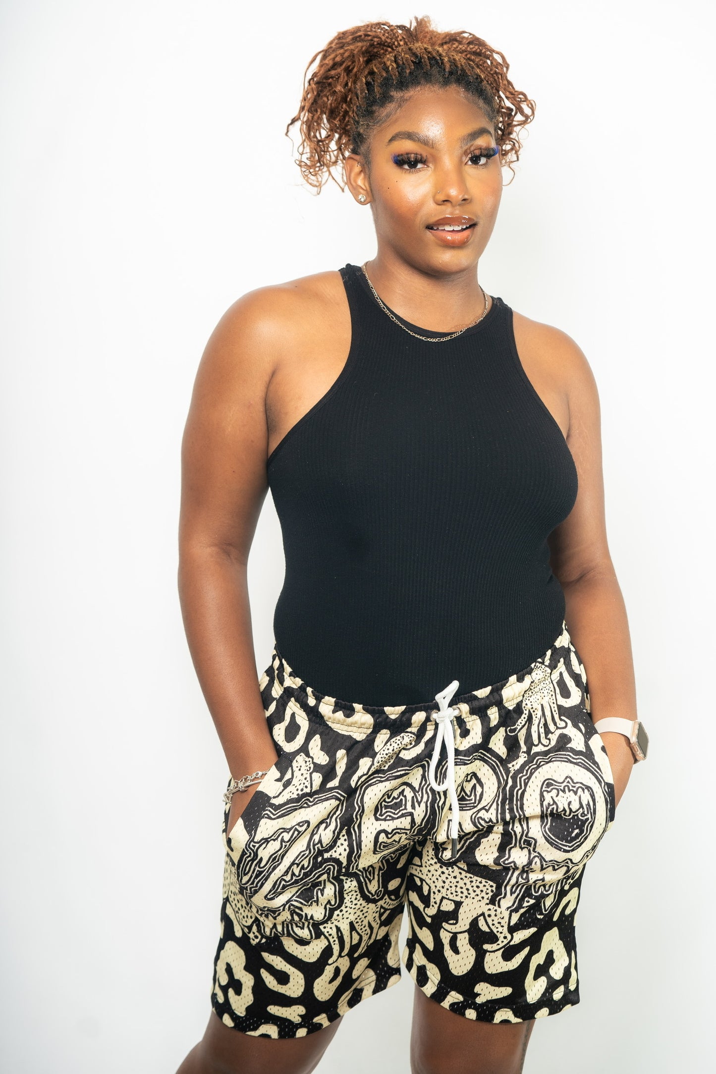 Jag-Printed Shorts